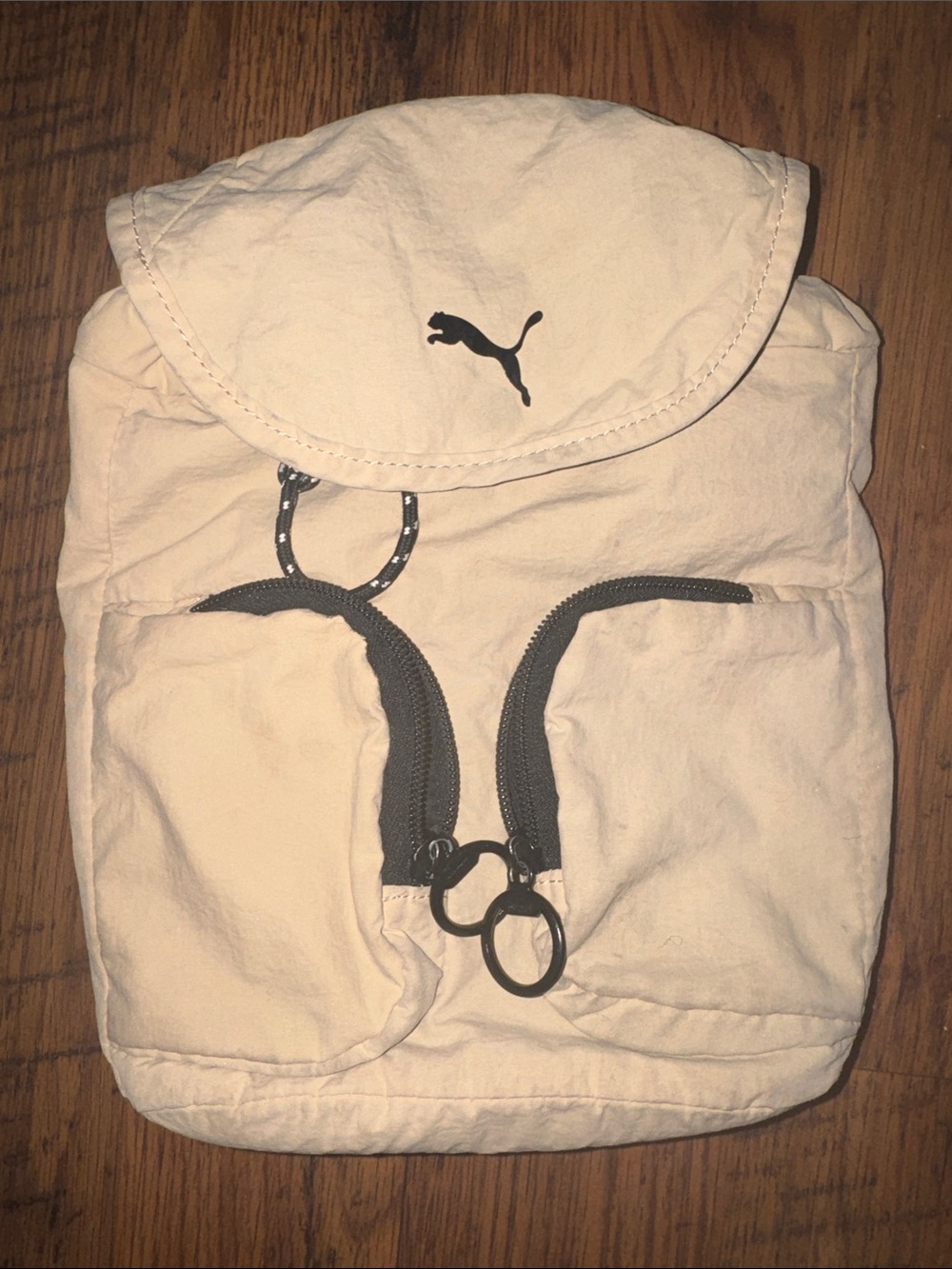 Puma Mini Backpack in Khaki w/ Black Accents 38.B1